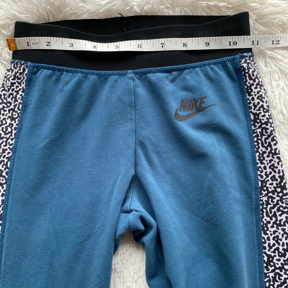 NIKE Stirrup Leggings Leg-a-see Leggings Deep Teal & Animal Print XS - Picture 9 of 11